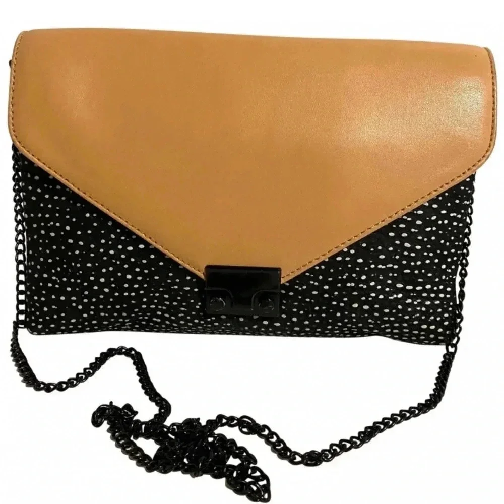 Loeffler Randall multicolors leather/ embossed crossbody handbag